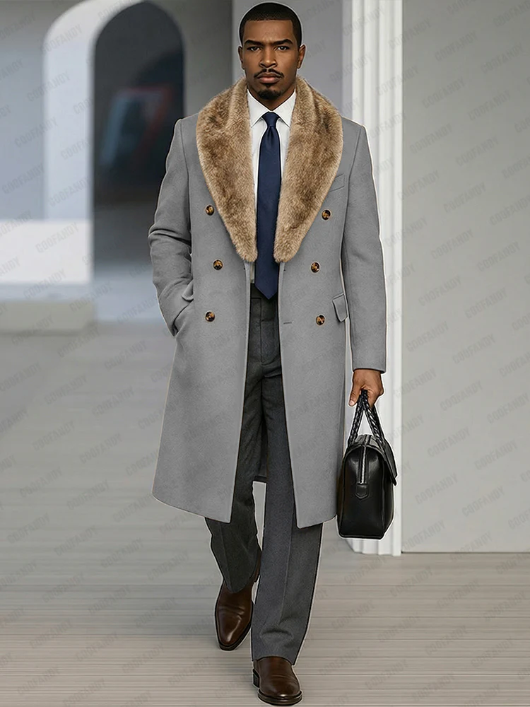 Comfy Double-Breasted Tweed Coat - Image 2