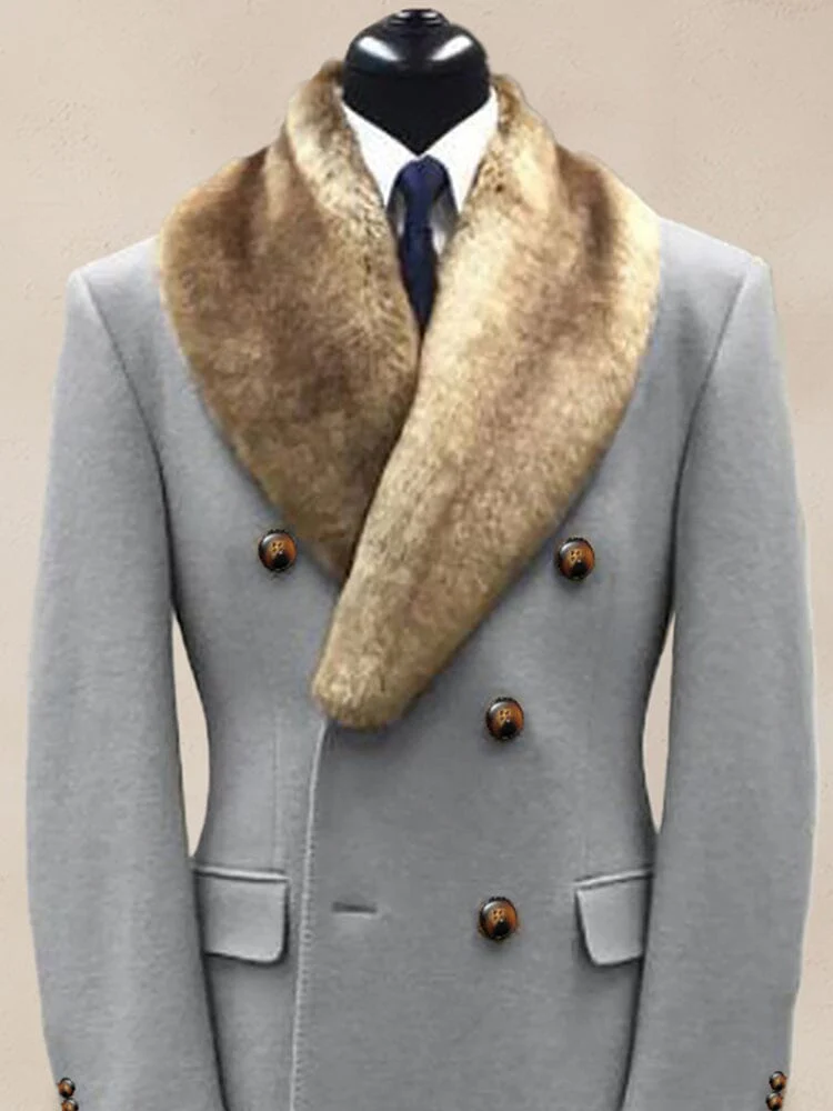 Comfy Double-Breasted Tweed Coat - Image 6