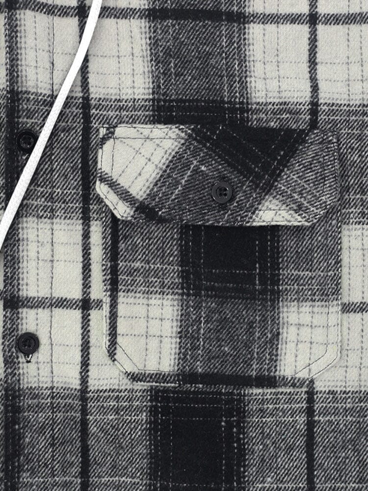 Comfy Flannel Hooded Plaid Jacket - Image 2
