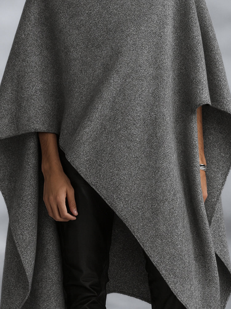 Comfy Minimalist Asymmetric Cloak Cape - Image 4