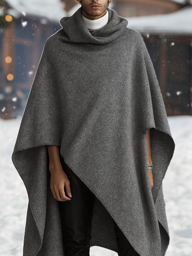 Comfy Minimalist Asymmetric Cloak Cape - Image 5
