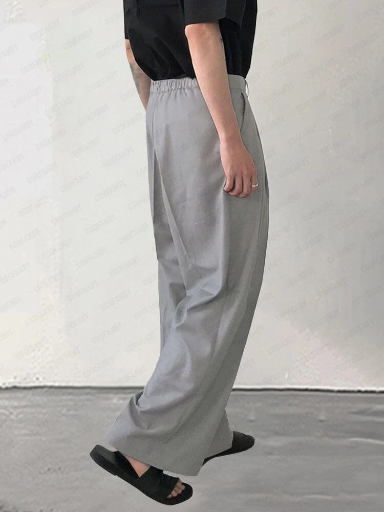 Comfy Pleated Wide Leg Slack Pants - Image 3