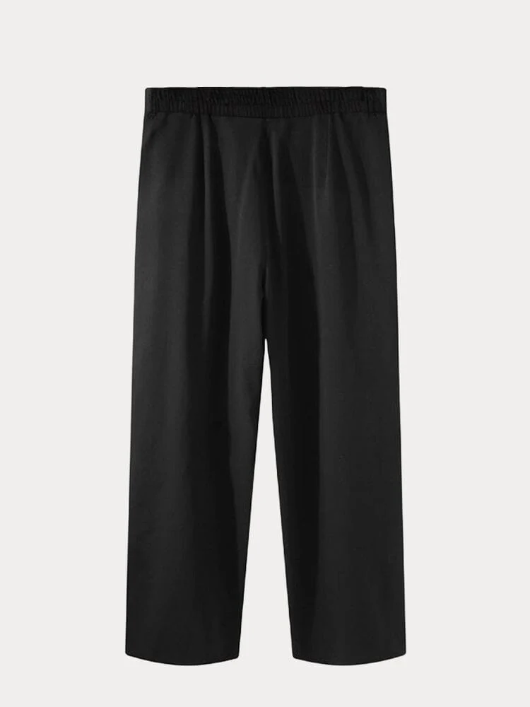 Comfy Pleated Wide Leg Slack Pants - Image 4
