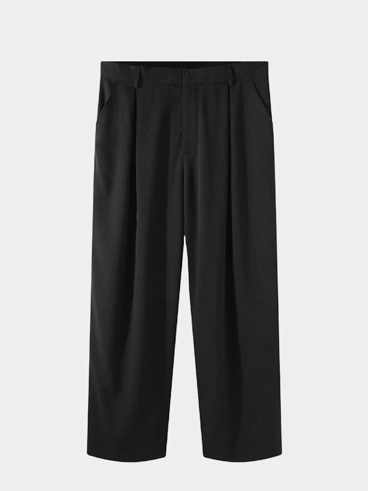 Comfy Pleated Wide Leg Slack Pants - Image 5