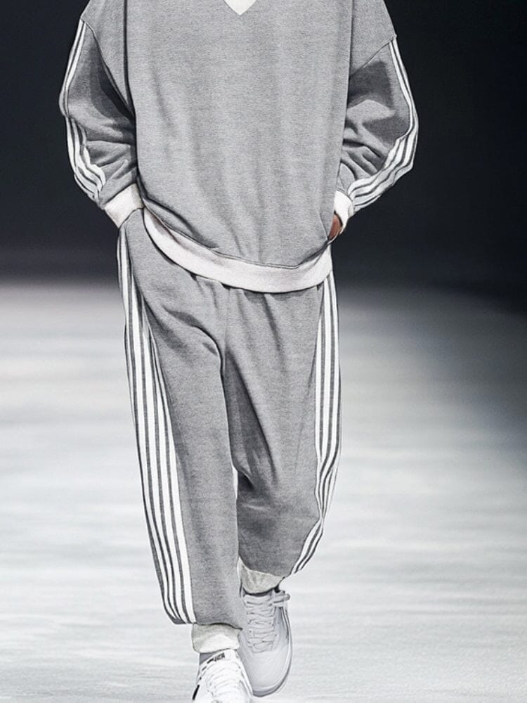 Comfy Side Stripe Sweatshirt Set - Image 4