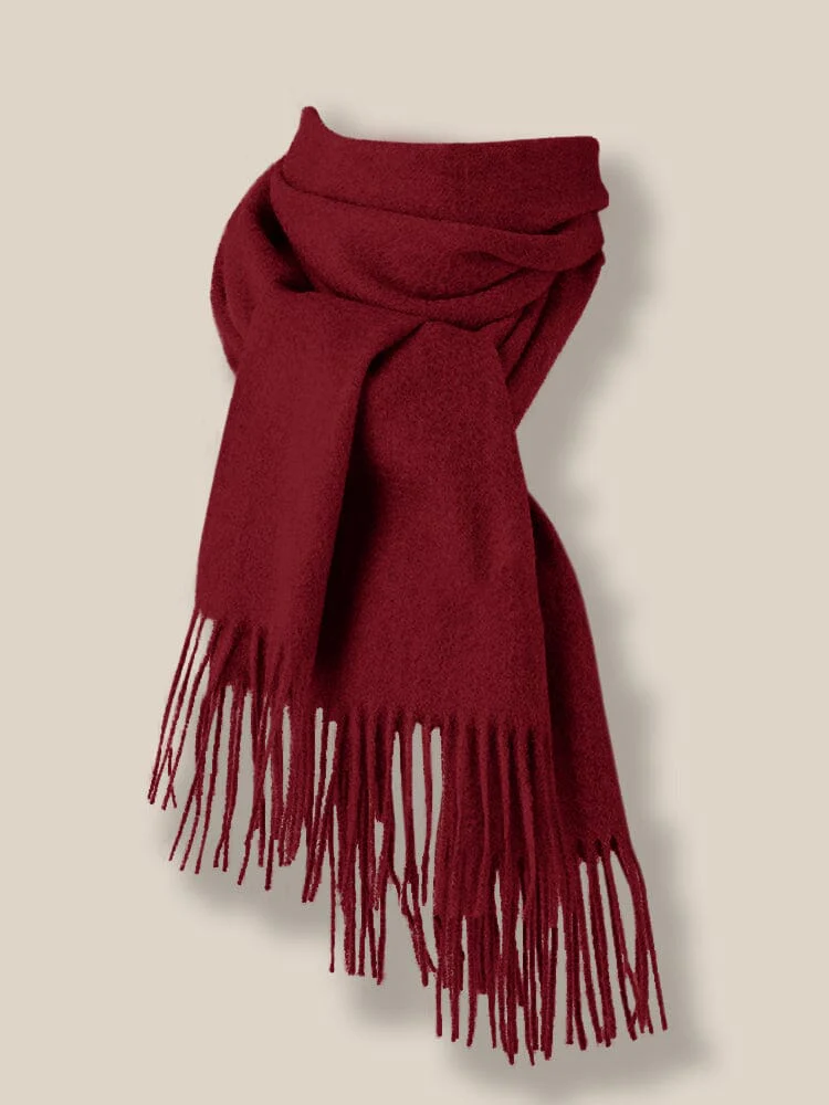 Comfy Tassel Faux Pashmina Scarf - Image 10