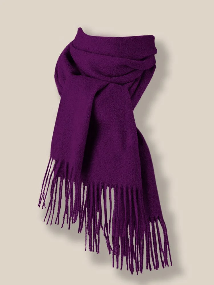 Comfy Tassel Faux Pashmina Scarf - Image 19