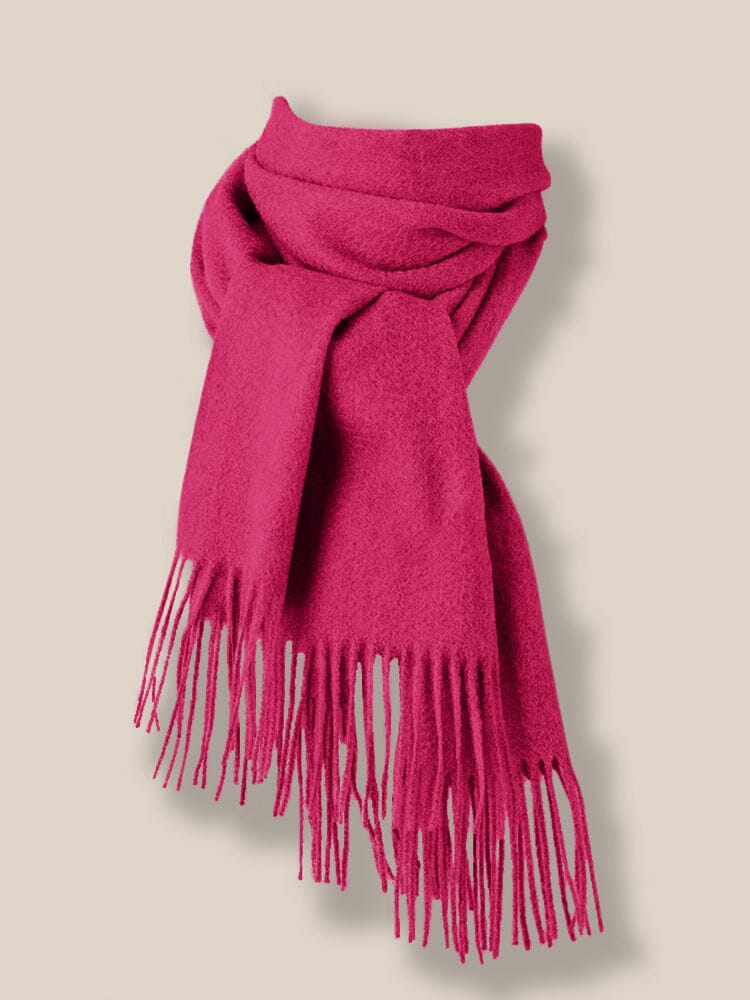 Comfy Tassel Faux Pashmina Scarf - Image 29