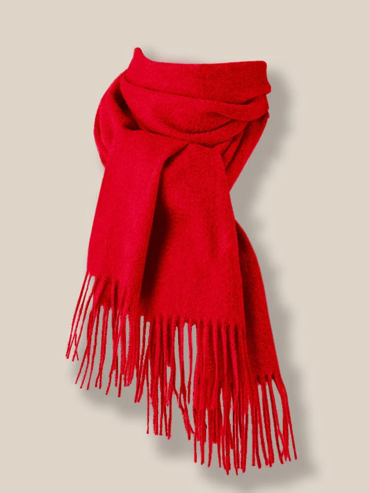 Comfy Tassel Faux Pashmina Scarf - Image 32
