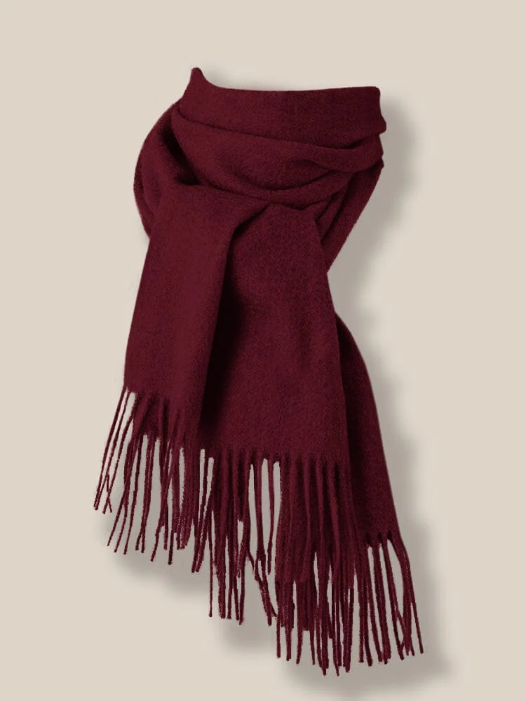 Comfy Tassel Faux Pashmina Scarf - Image 35