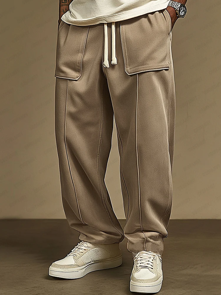 Comfy Utility Street Style Suede Pants