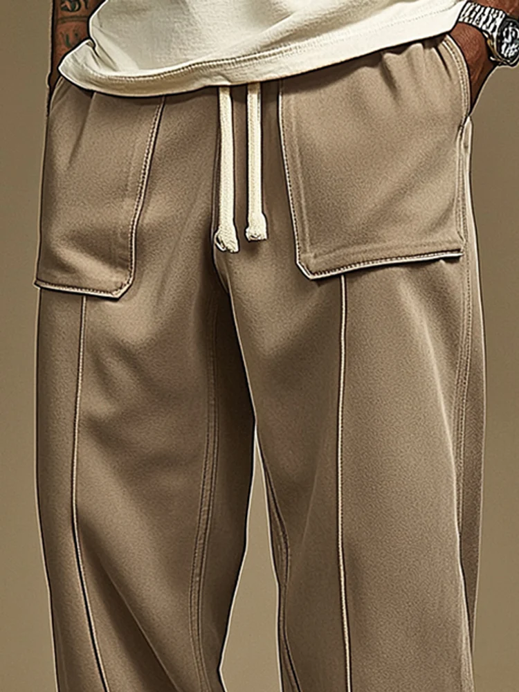 Comfy Utility Street Style Suede Pants - Image 3