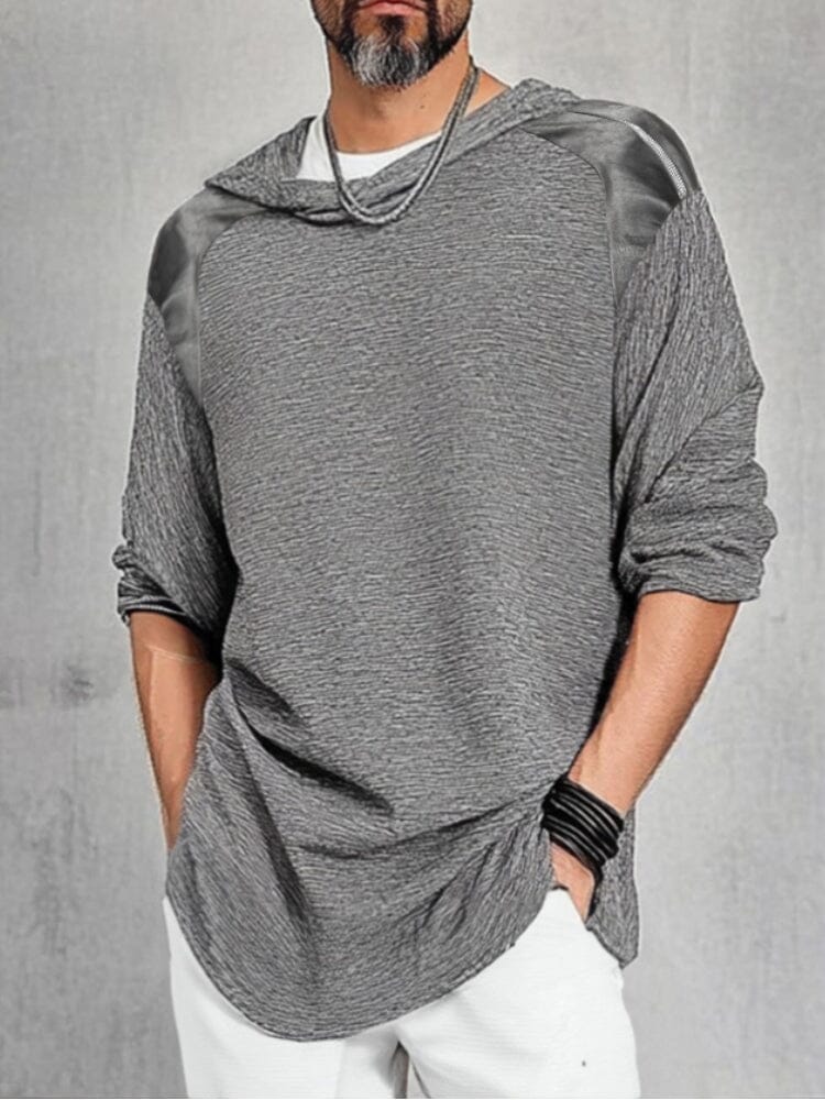 Comfy Zip Shoulder Hooded Top - Image 4