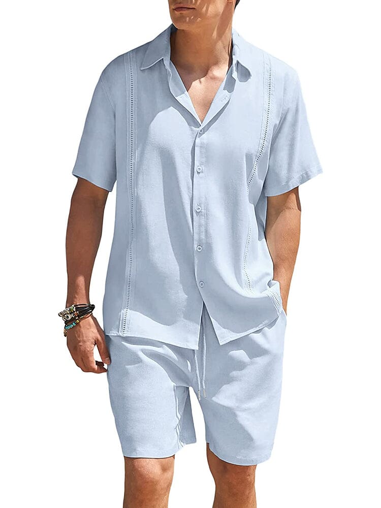 2 Piece Beach Guayabera Linen Set (US Only) - Image 6