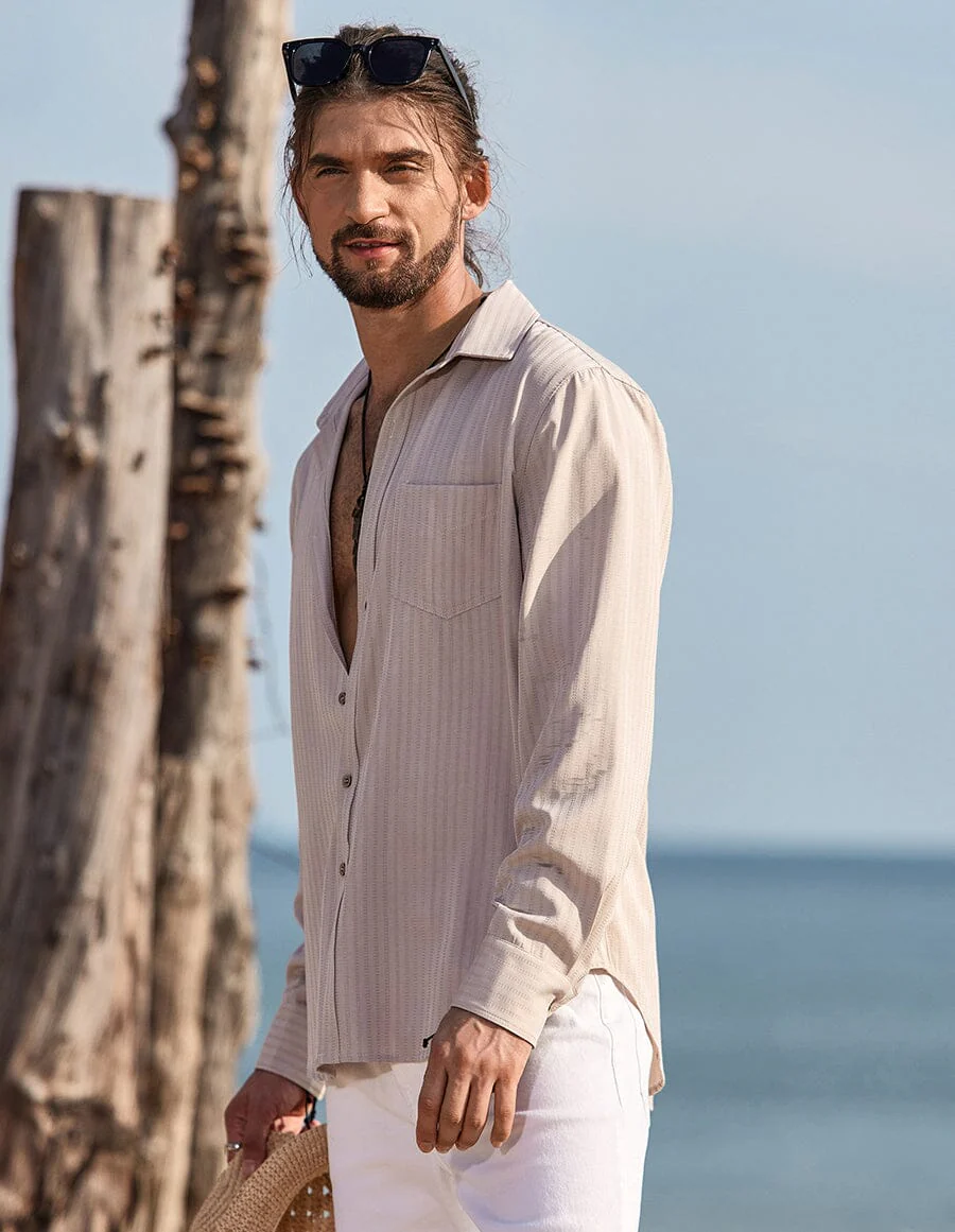 Botton Down Linen Shirt - Image 4