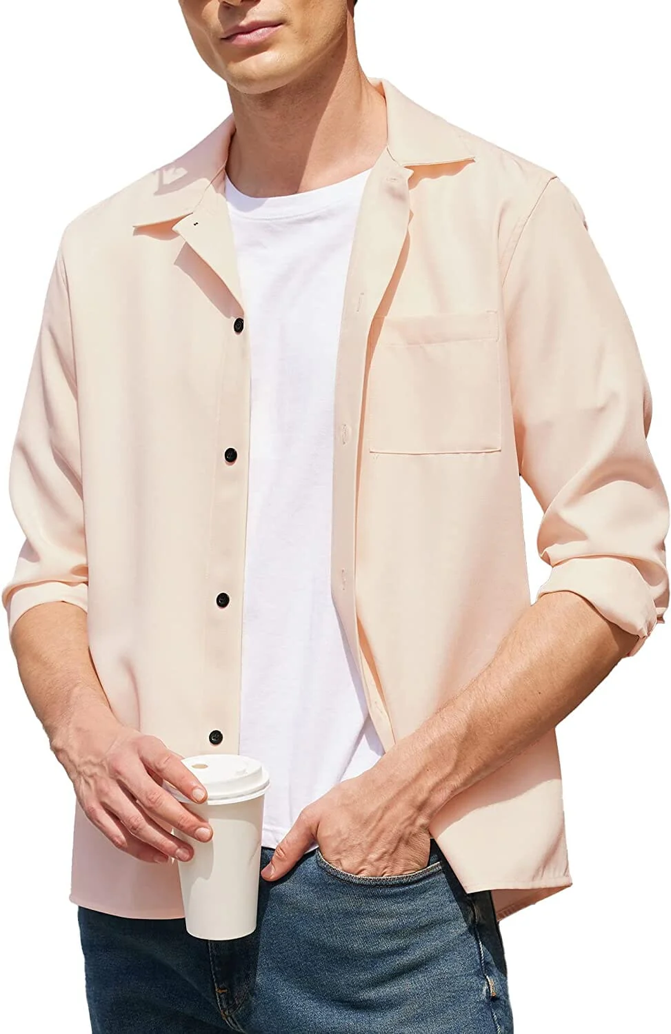 Casual Button Down Long Sleeve Shirt (US Only) - Image 3
