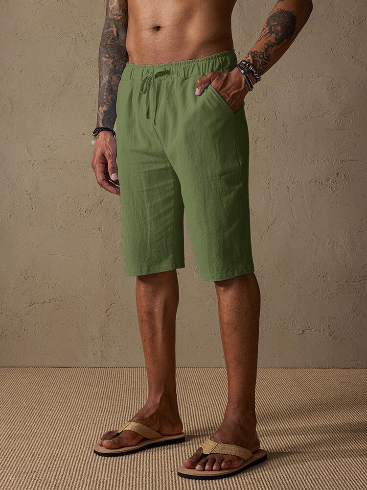 Casual Cotton Drawstring Shorts - Image 2