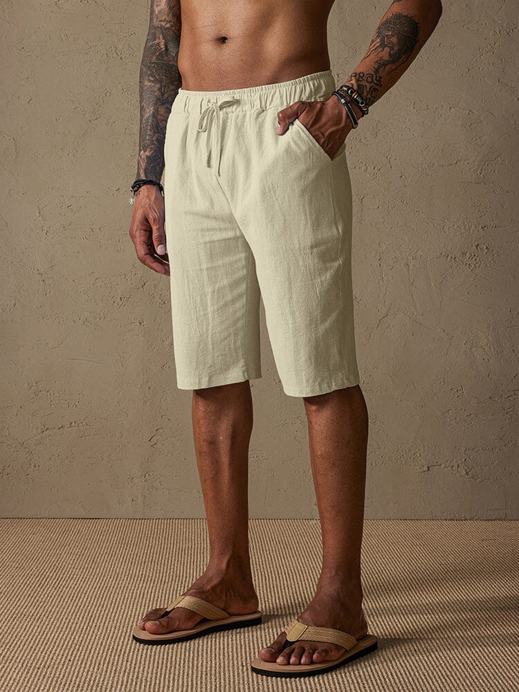 Casual Cotton Drawstring Shorts - Image 4