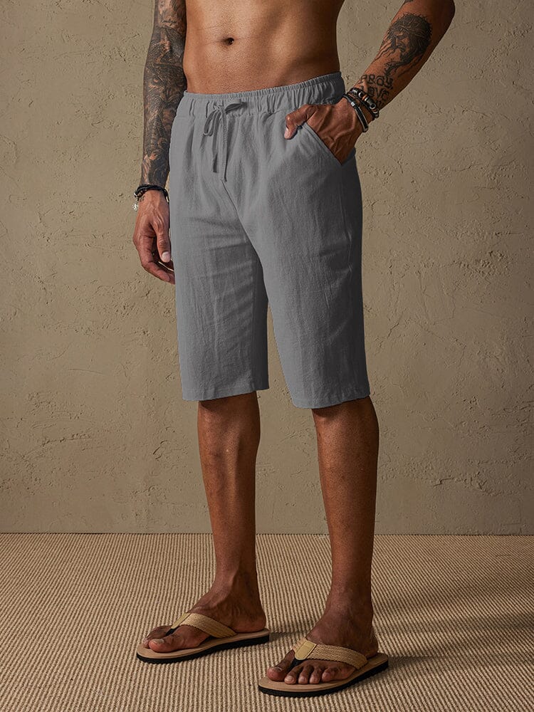 Casual Cotton Drawstring Shorts - Image 6