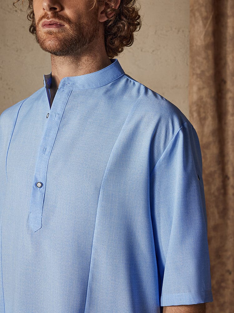 Casual Cotton Linen Mid-sleeve Shirt - Image 10
