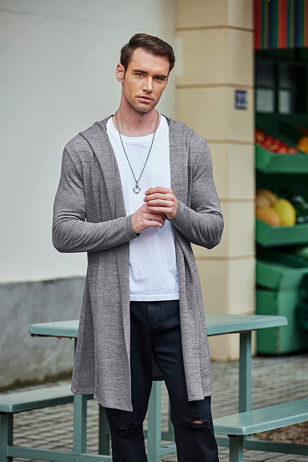 Casual Drape Cape Open Front Cardigan (US Only) - Image 7