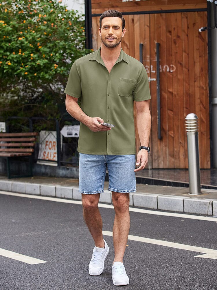 Casual Regular Fit Button Down Shirt (US Only) - Image 10