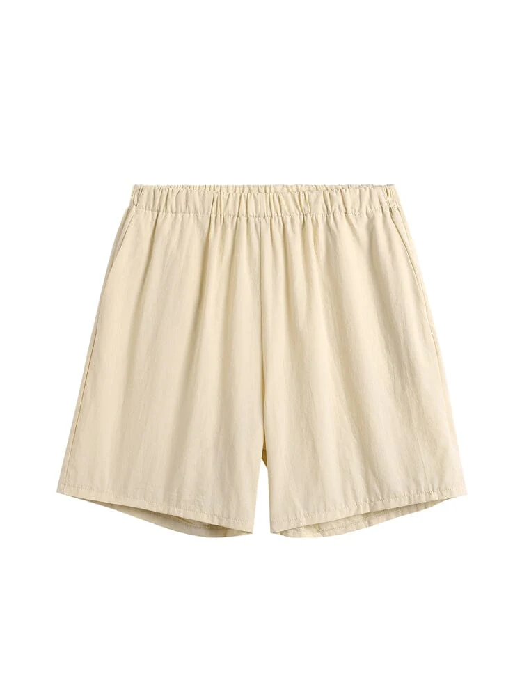 Casual Solid Color Cotton Linen Beach Shirt Set - Image 10