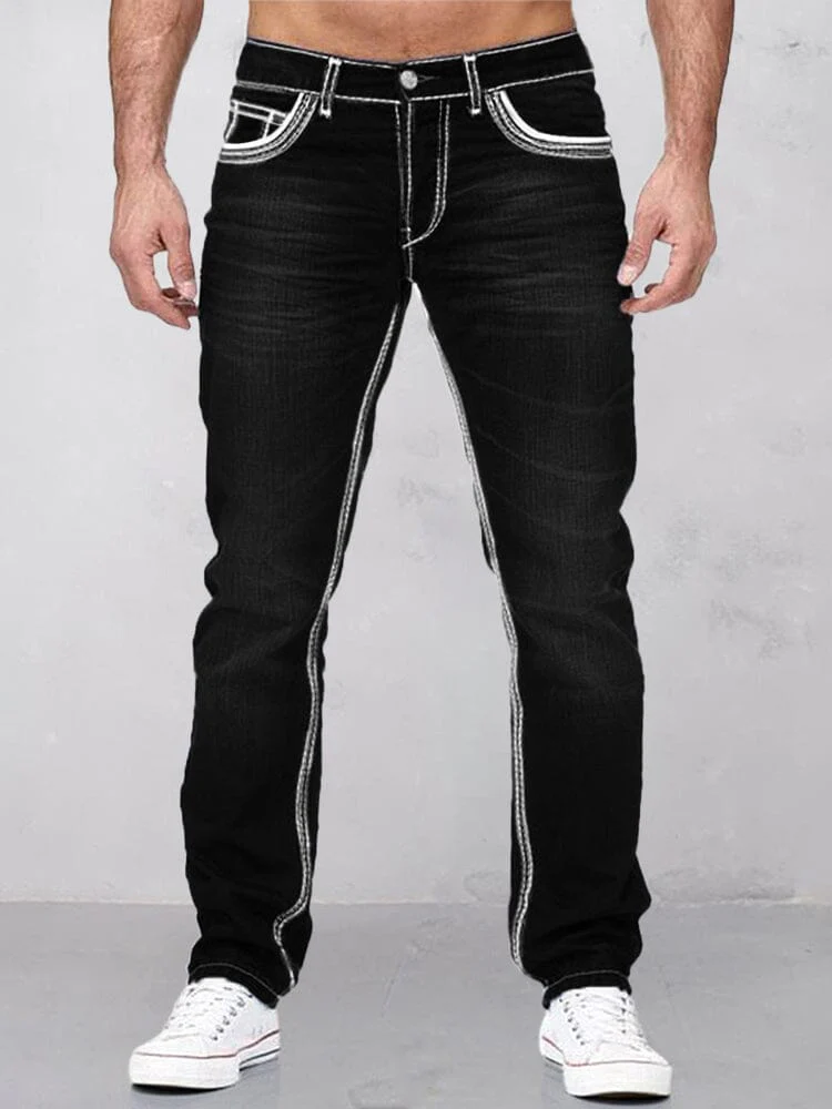 Classic Double stitches Slim Fit Jeans - Image 2
