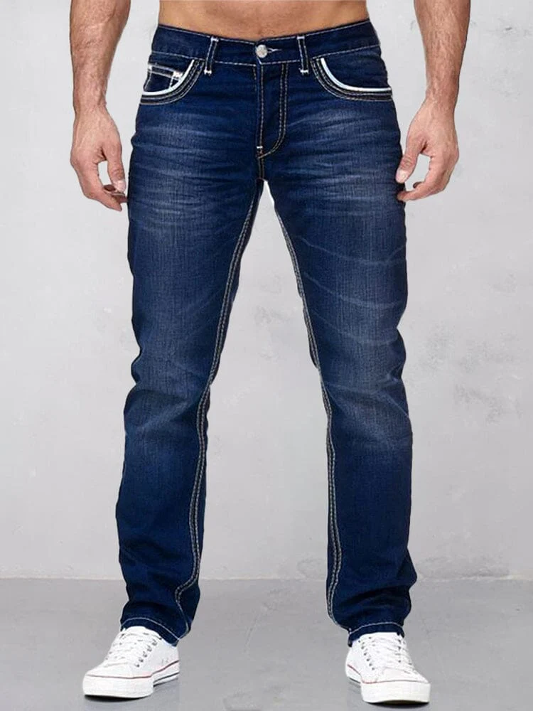 Classic Double stitches Slim Fit Jeans - Image 3