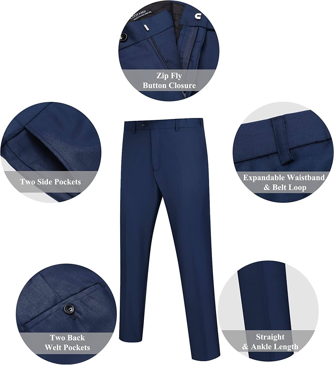 Classic Fit Flat Front Straight Pants (US Only) - Image 12