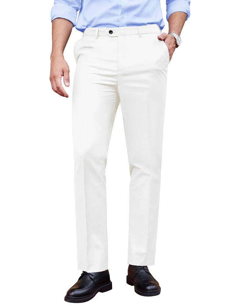 Classic Fit Flat Front Straight Pants (US Only) - Image 7