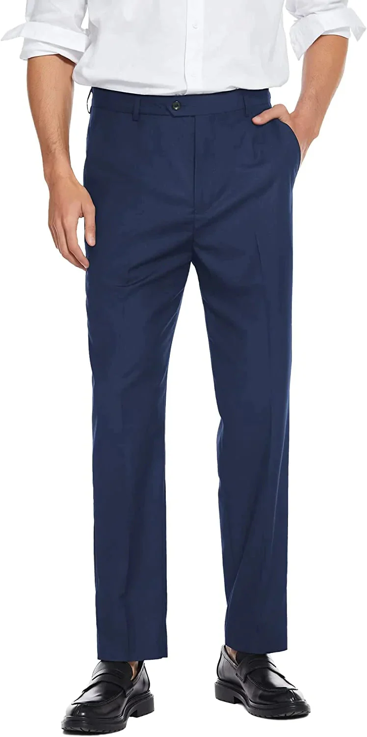 Classic Fit Flat Front Straight Pants (US Only) - Image 8
