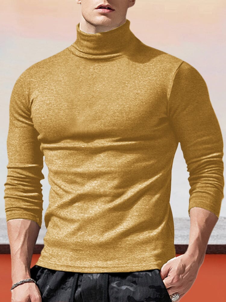 Classic Slim Fit Turtleneck Basic Top - Image 7