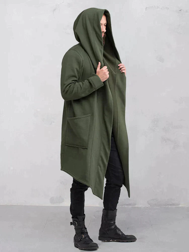 Cardigan Hooded Cape Coat - Image 4