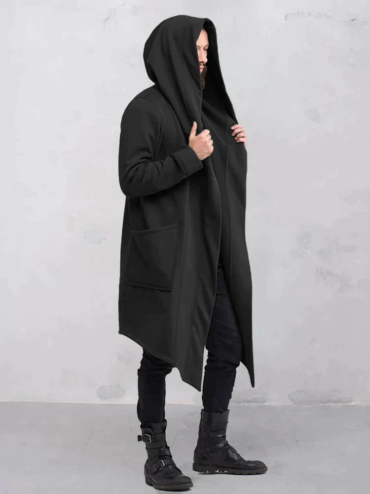 Cardigan Hooded Cape Coat - Image 5