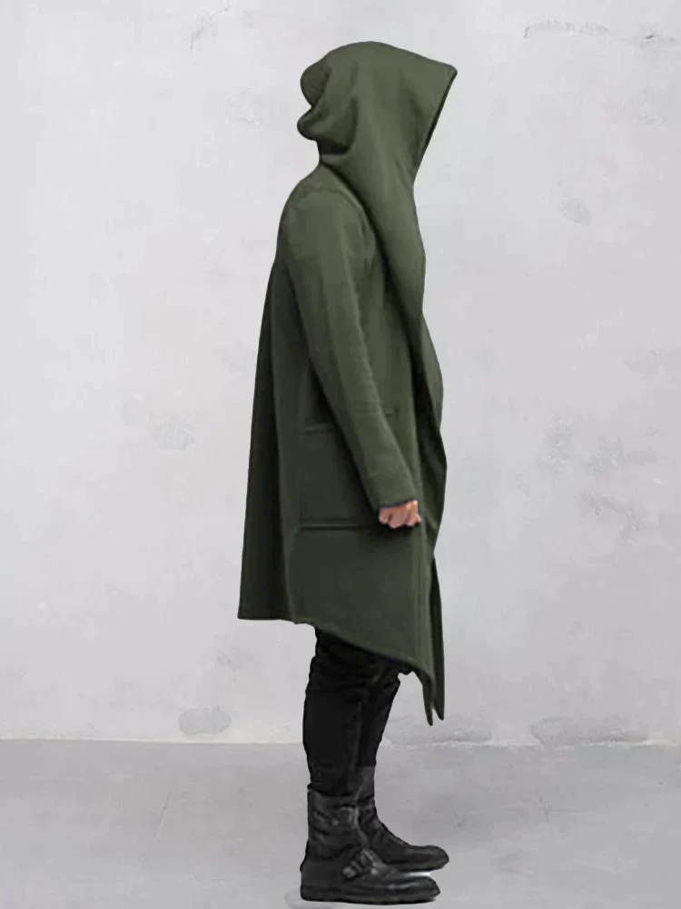 Cardigan Hooded Cape Coat - Image 7