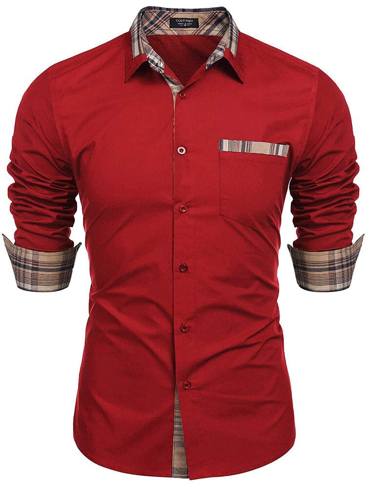 Cotton Plaid Collar Button Down Shirt (Us Only) - Image 12