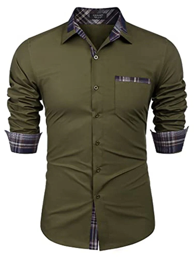 Cotton Plaid Collar Button Down Shirt (Us Only) - Image 2