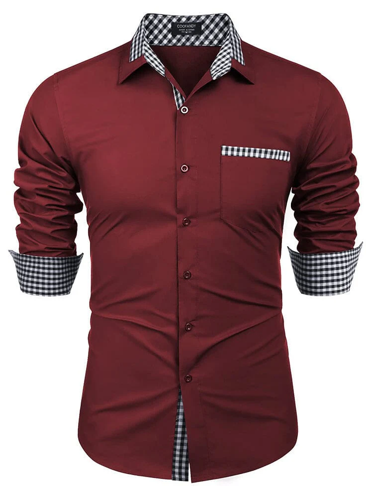 Cotton Plaid Collar Button Down Shirt (Us Only) - Image 5