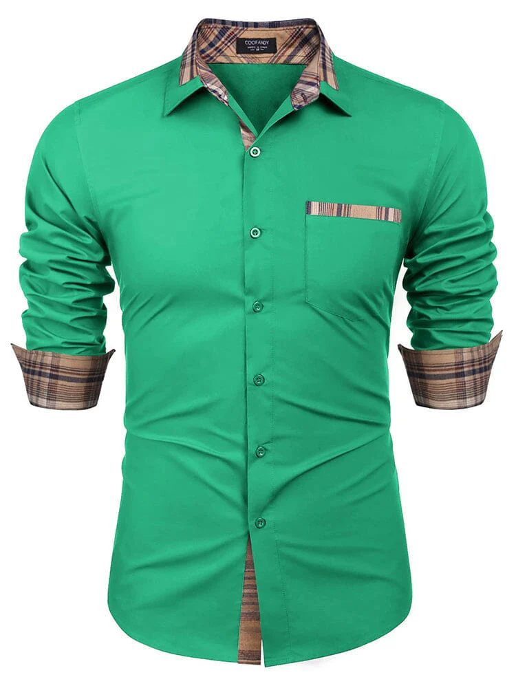 Cotton Plaid Collar Button Down Shirt (Us Only) - Image 6