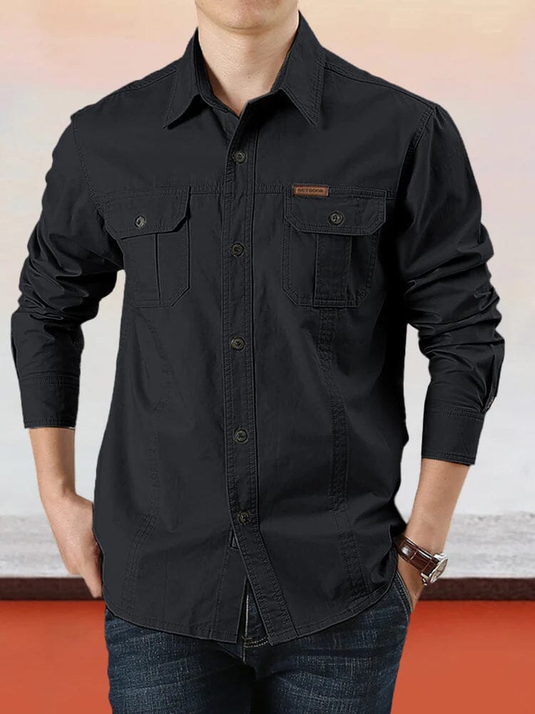 Cotton Solid Color Shirt - Image 5
