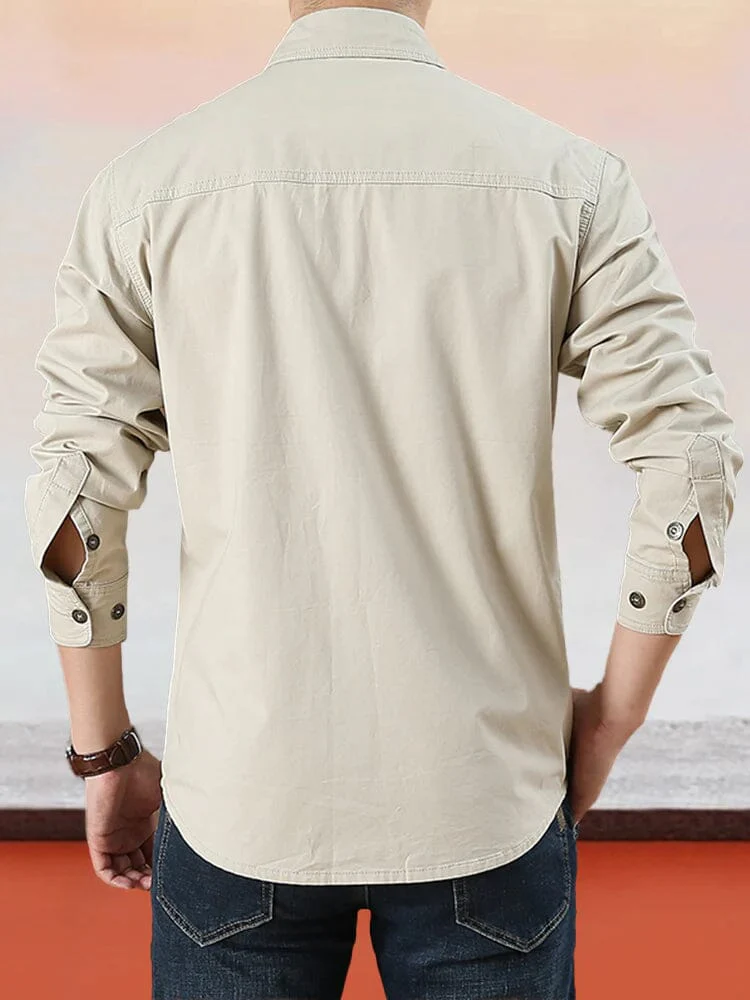 Cotton Solid Color Shirt - Image 8