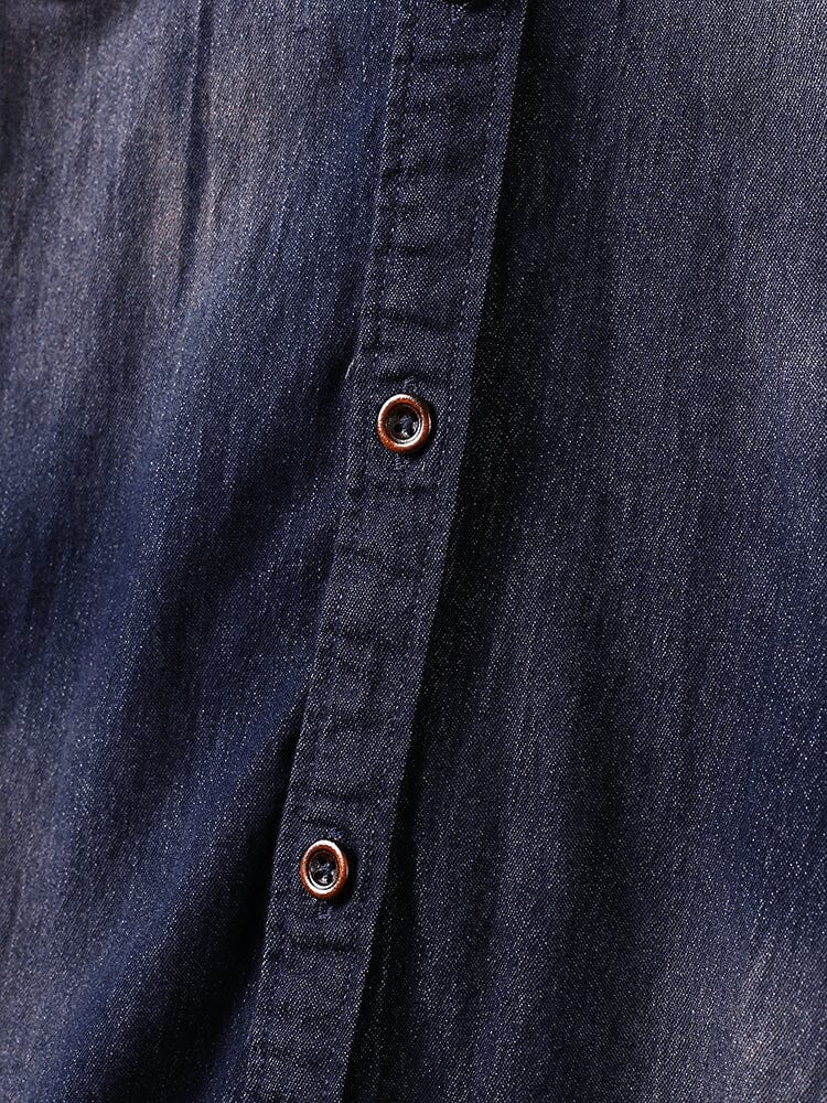 Denim Long Sleeve Shirts - Image 11