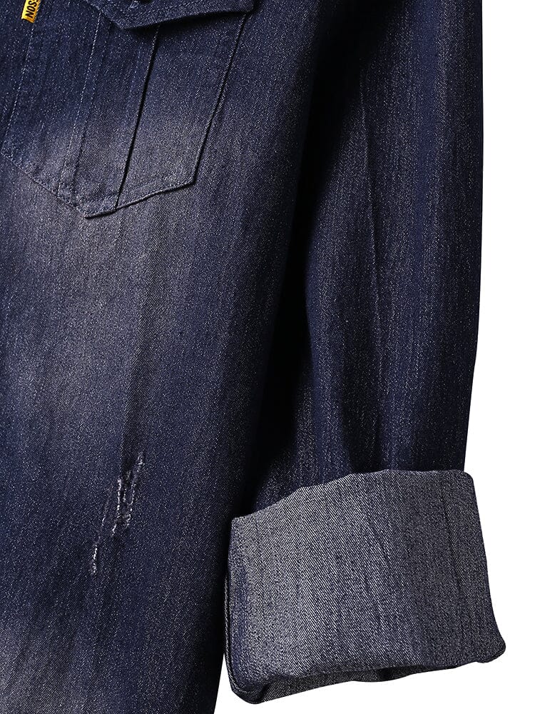 Denim Long Sleeve Shirts - Image 12