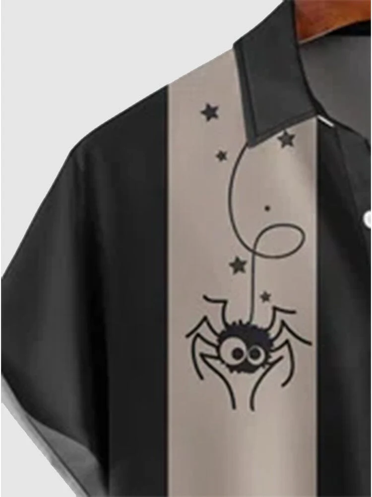 Halloween Pattern Short Sleeves Shirt 5 - Image 3