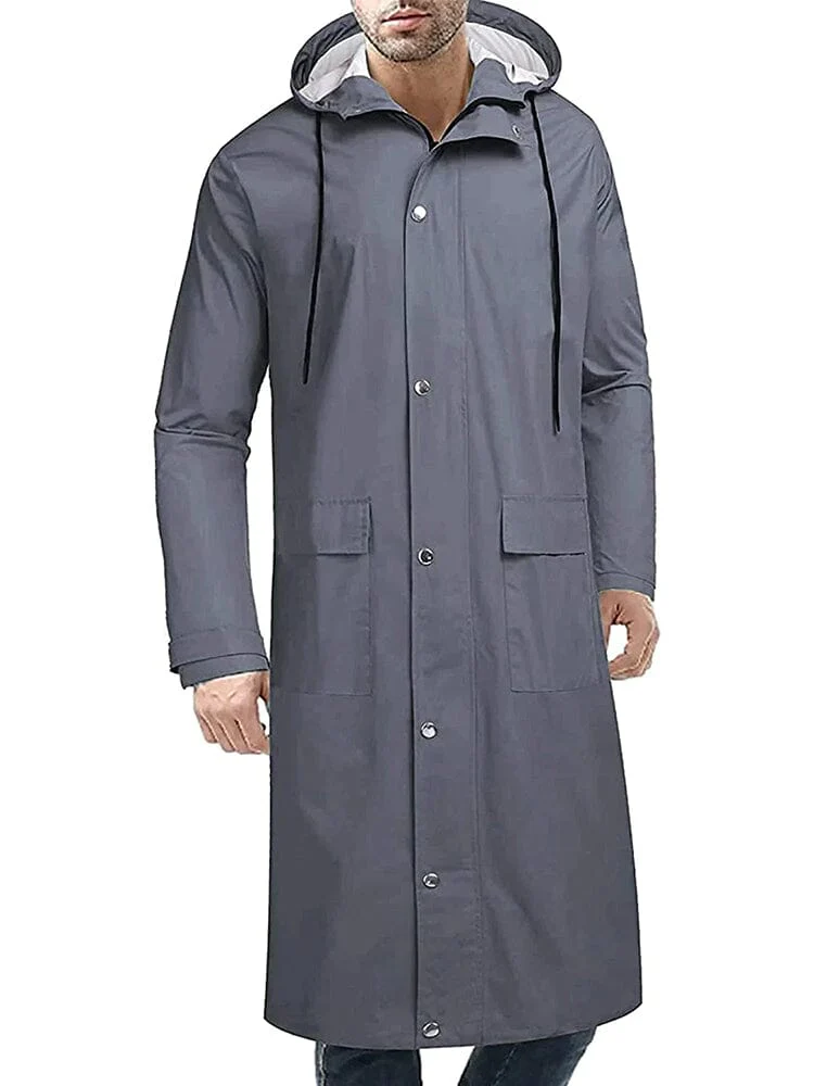 Hooded Waterproof Lightweight Long Raincoat (US Only) - Image 5