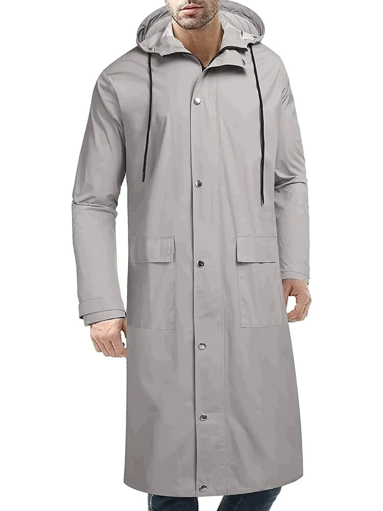Hooded Waterproof Lightweight Long Raincoat (US Only) - Image 9
