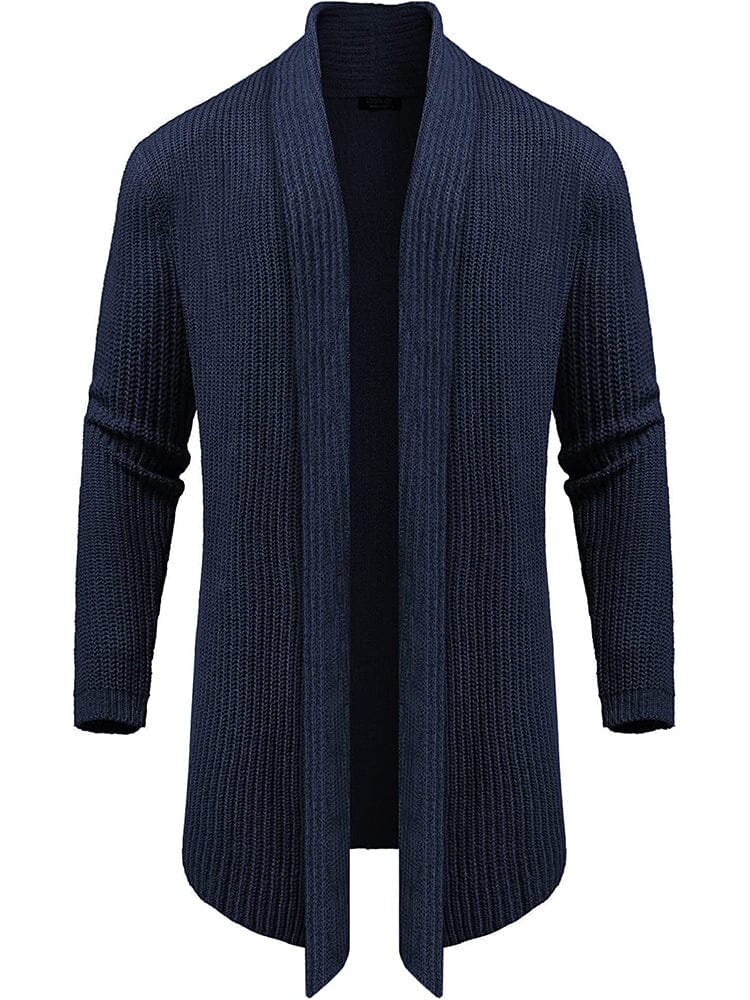Knit Ruffle Drape Long Cardigan (US Only) - Image 5