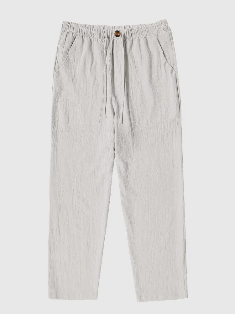 Linen Style Yoga Pants With Pockets - Image 10