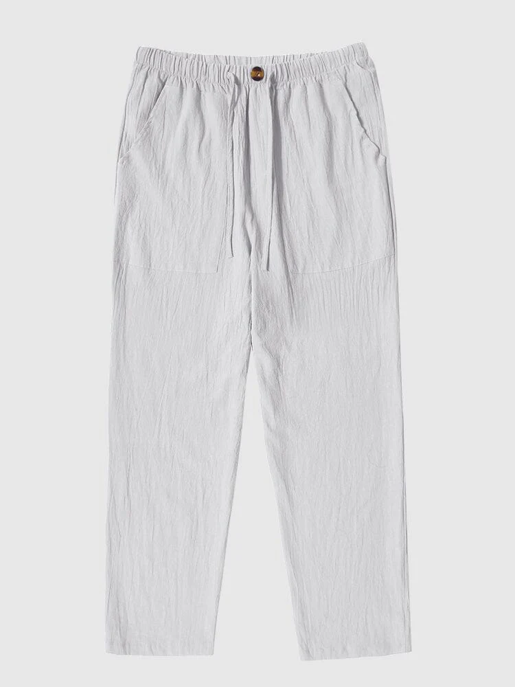 Linen Style Yoga Pants With Pockets - Image 11